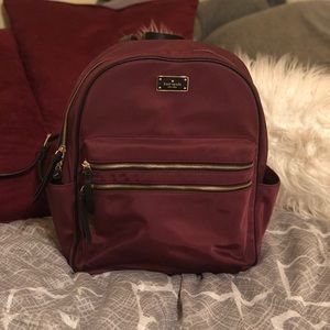 Kate Spade burgundy backpack